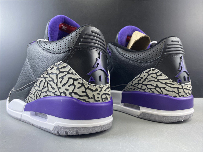 Air Jordan 3 Retro Black Court Purple CT8532-050