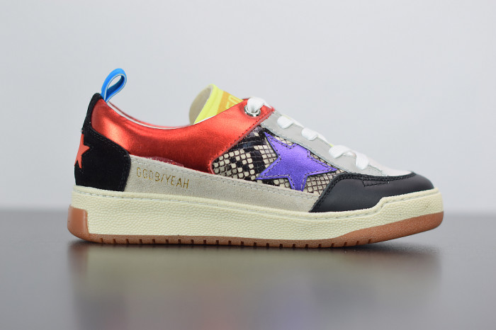 GGD Women’s fuchsia and leopard-print Yeah sneakers